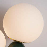 Designerska Lampa Stołowa z Podwójną Kulą | Nowoczesna Lampka Stojąca LED do Salonu