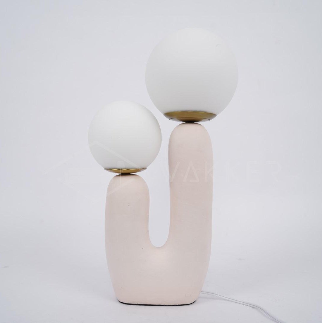 Designerska Lampa Stołowa z Podwójną Kulą | Nowoczesna Lampka Stojąca LED do Salonu