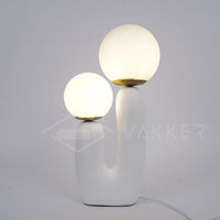 Designerska Lampa Stołowa z Podwójną Kulą | Nowoczesna Lampka Stojąca LED do Salonu