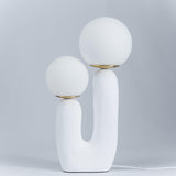 Designerska Lampa Stołowa z Podwójną Kulą | Nowoczesna Lampka Stojąca LED do Salonu