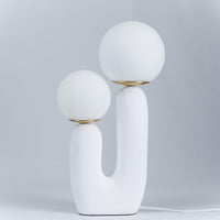 Designerska Lampa Stołowa z Podwójną Kulą | Nowoczesna Lampka Stojąca LED do Salonu