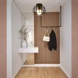 Czarna Lampa Sufitowa w Stylu Industrialnym | Nowoczesny Plafon do Korytarza i Sypialni