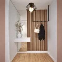 Czarna Lampa Sufitowa w Stylu Industrialnym | Nowoczesny Plafon do Korytarza i Sypialni