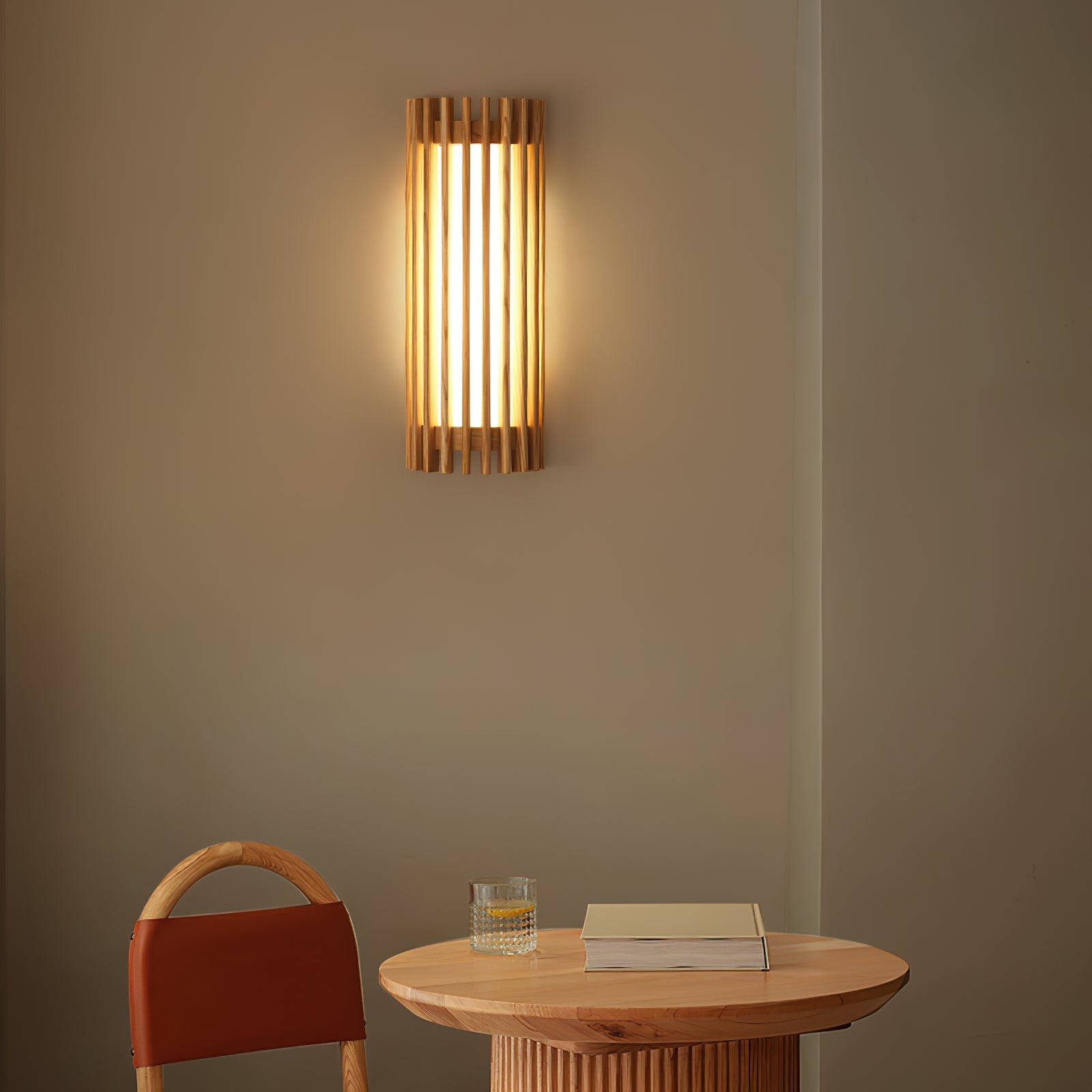 Kinkiet Ścienny LED Drewniany w Stylu Nowoczesnym | Designerska Lampa do Salonu