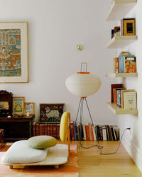 Lampa podłogowa w stylu japońskim | Nowoczesna lampa stojąca z papierowym abażurem