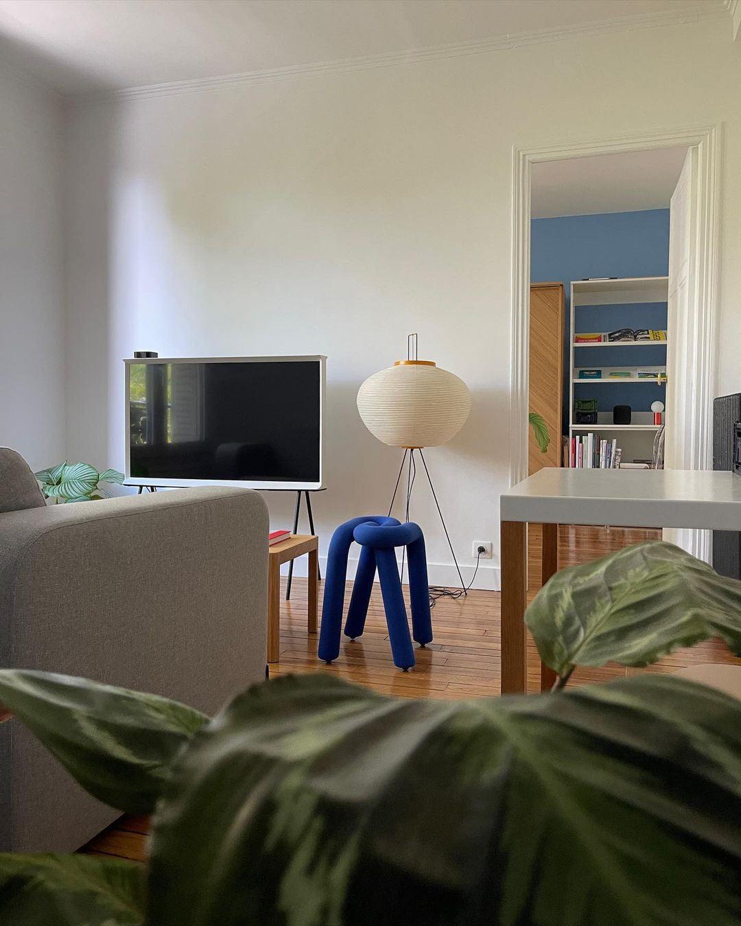 Lampa podłogowa w stylu japońskim | Nowoczesna lampa stojąca z papierowym abażurem