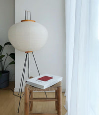 Lampa podłogowa w stylu japońskim | Nowoczesna lampa stojąca z papierowym abażurem