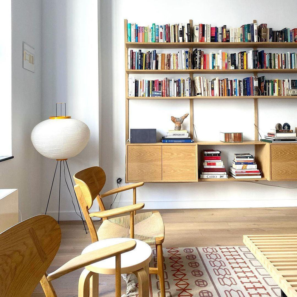 Lampa podłogowa w stylu japońskim | Nowoczesna lampa stojąca z papierowym abażurem