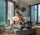 Lampa podłogowa w stylu japońskim | Nowoczesna lampa stojąca z papierowym abażurem