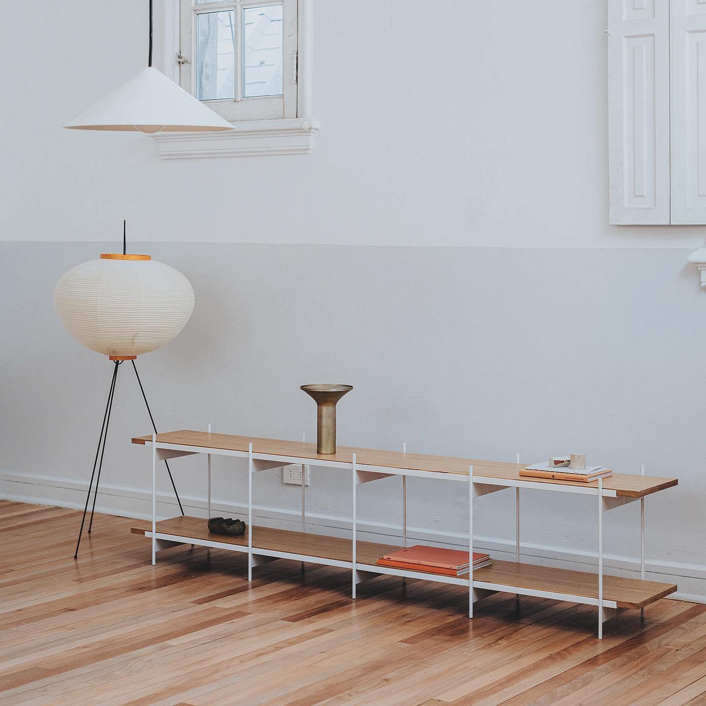 Lampa podłogowa w stylu japońskim | Nowoczesna lampa stojąca z papierowym abażurem