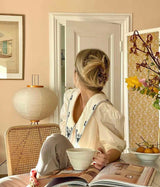 Lampa podłogowa w stylu japońskim | Nowoczesna lampa stojąca z papierowym abażurem