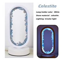 Lampa Biurkowa z Ametystem | Naturalne Oświetlenie Relaksacyjne do Sypialni lub Salonu