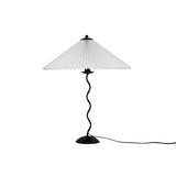Lampa Stołowa w Stylu Nordyckim z Plisowanym Kloszem | Designerska Lampka Stojąca do Salonu