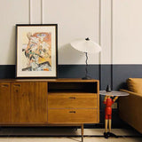 Lampa Stołowa w Stylu Nordyckim z Plisowanym Kloszem | Designerska Lampka Stojąca do Salonu