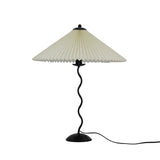 Lampa Stołowa w Stylu Nordyckim z Plisowanym Kloszem | Designerska Lampka Stojąca do Salonu