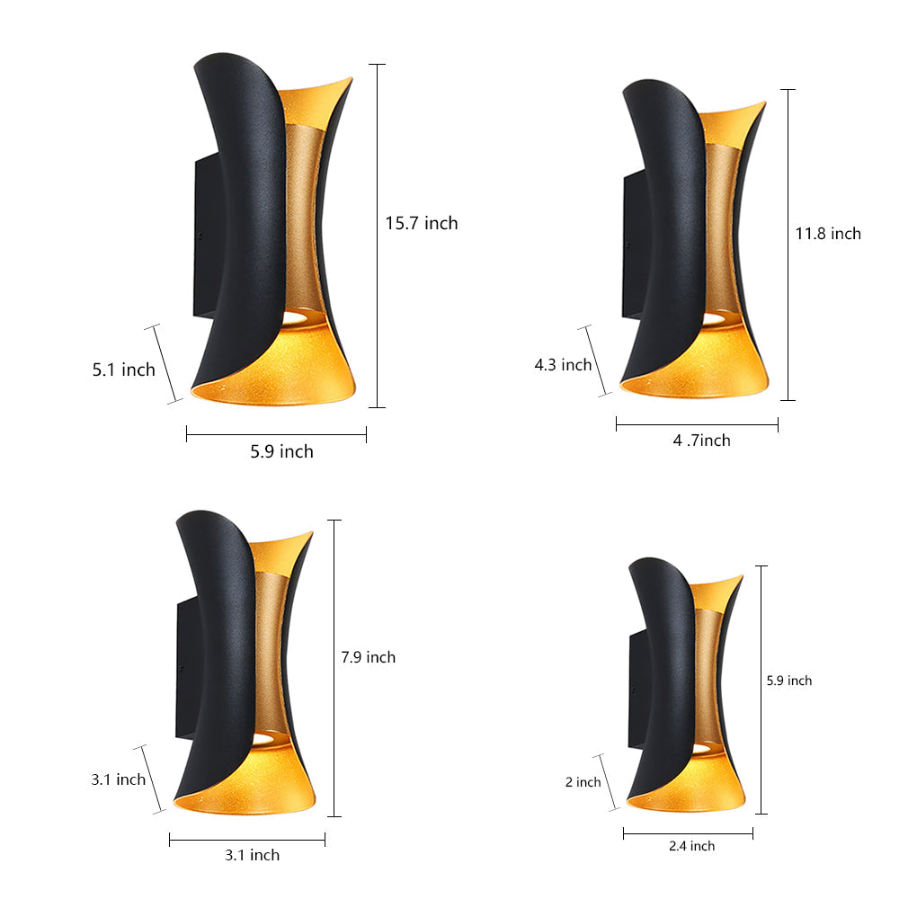 Kinkiet Zewnętrzny LED z Efektem Góra-Dół | Nowoczesna Lampa Elewacyjna IP54