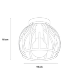 Czarna Lampa Sufitowa w Stylu Industrialnym | Nowoczesny Plafon do Korytarza i Sypialni
