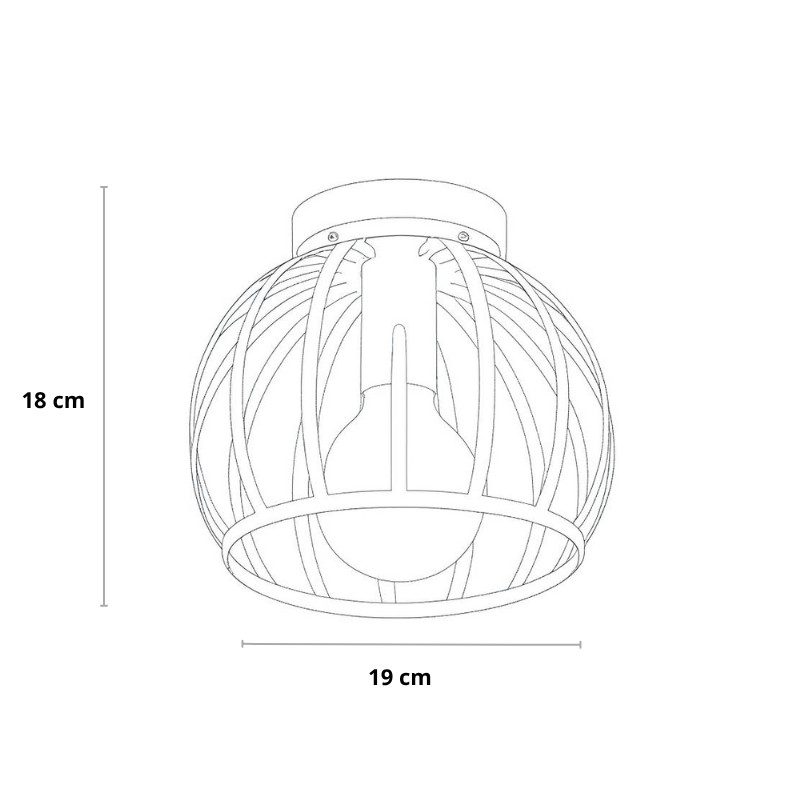 Czarna Lampa Sufitowa w Stylu Industrialnym | Nowoczesny Plafon do Korytarza i Sypialni