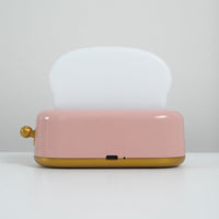 Lampka Nocna w Kształcie Tostera | Ładowalna Lampa Stołowa