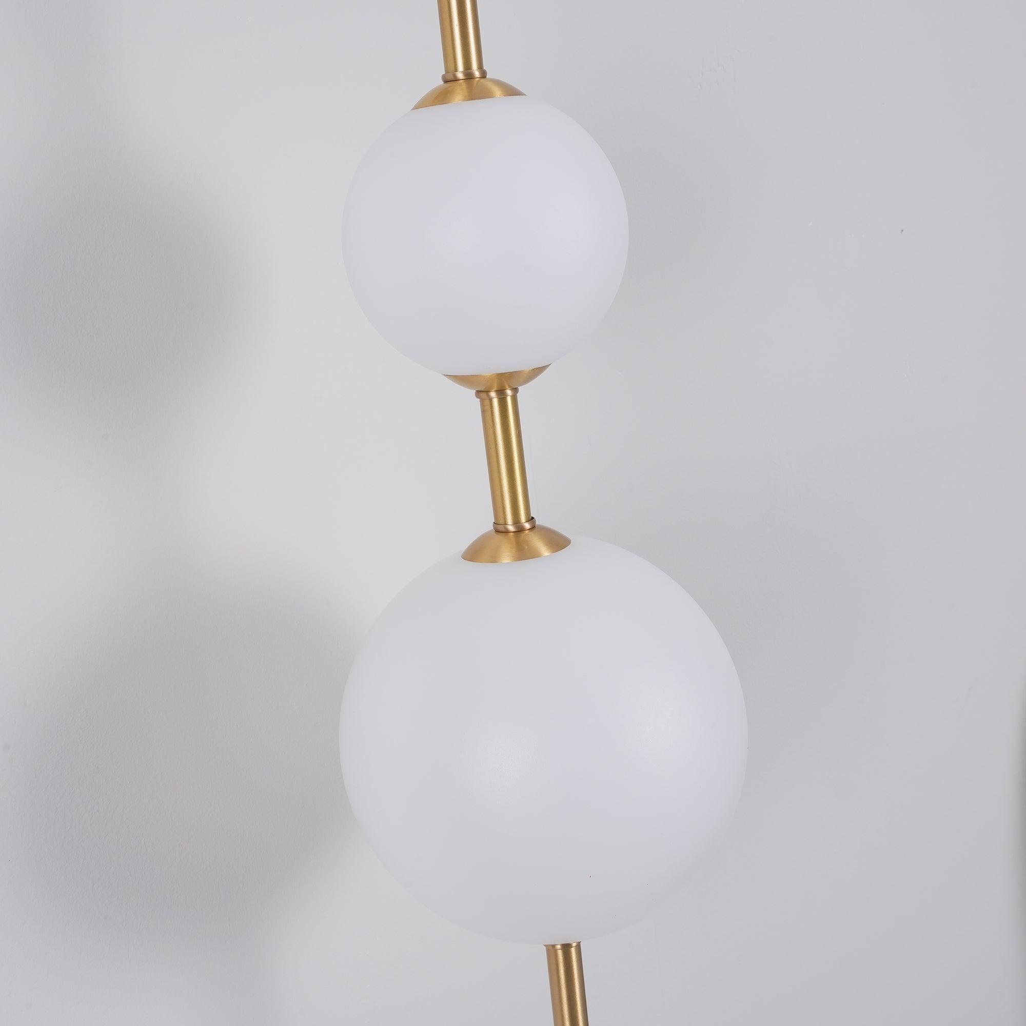 Nowoczesny Kinkiet z Kulistymi Kloszami | Designerska Lampa Ścienna LED do Sypialni