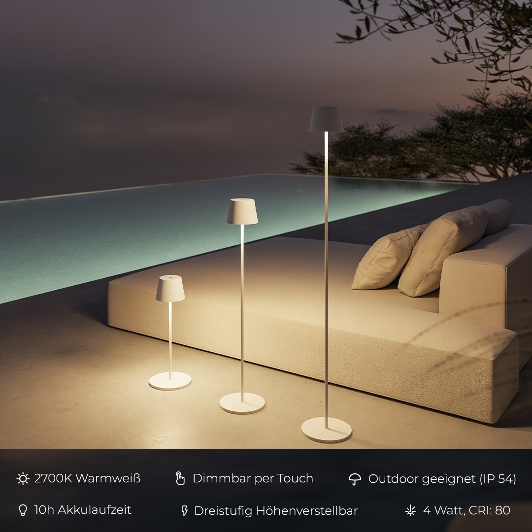 Lampa Stojąca LED Bezprzewodowa z Akumulatorem | Nowoczesna Lampa Podłogowa