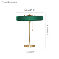 Lampa Stołowa LED w Stylu Vintage z Łańcuszkiem | Elegancka Lampka do Sypialni