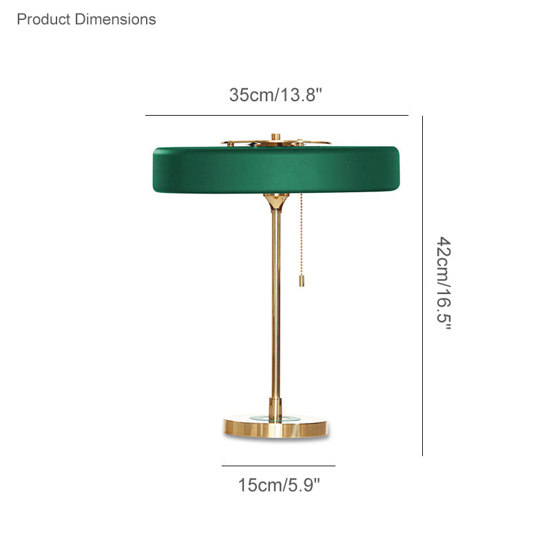 Lampa Stołowa LED w Stylu Vintage z Łańcuszkiem | Elegancka Lampka do Sypialni