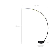 Lampa Stojąca LED w Formie Łuku do Salonu | Nowoczesna Lampa Podłogowa