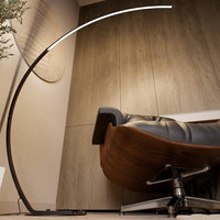 Lampa Stojąca LED w Formie Łuku do Salonu | Nowoczesna Lampa Podłogowa