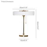 Lampa Stołowa LED w Stylu Vintage z Łańcuszkiem | Elegancka Lampka do Sypialni