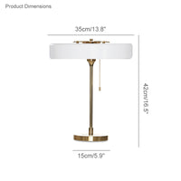 Lampa Stołowa LED w Stylu Vintage z Łańcuszkiem | Elegancka Lampka do Sypialni