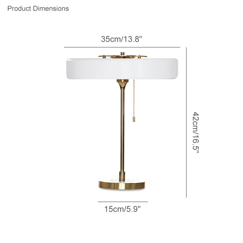Lampa Stołowa LED w Stylu Vintage z Łańcuszkiem | Elegancka Lampka do Sypialni