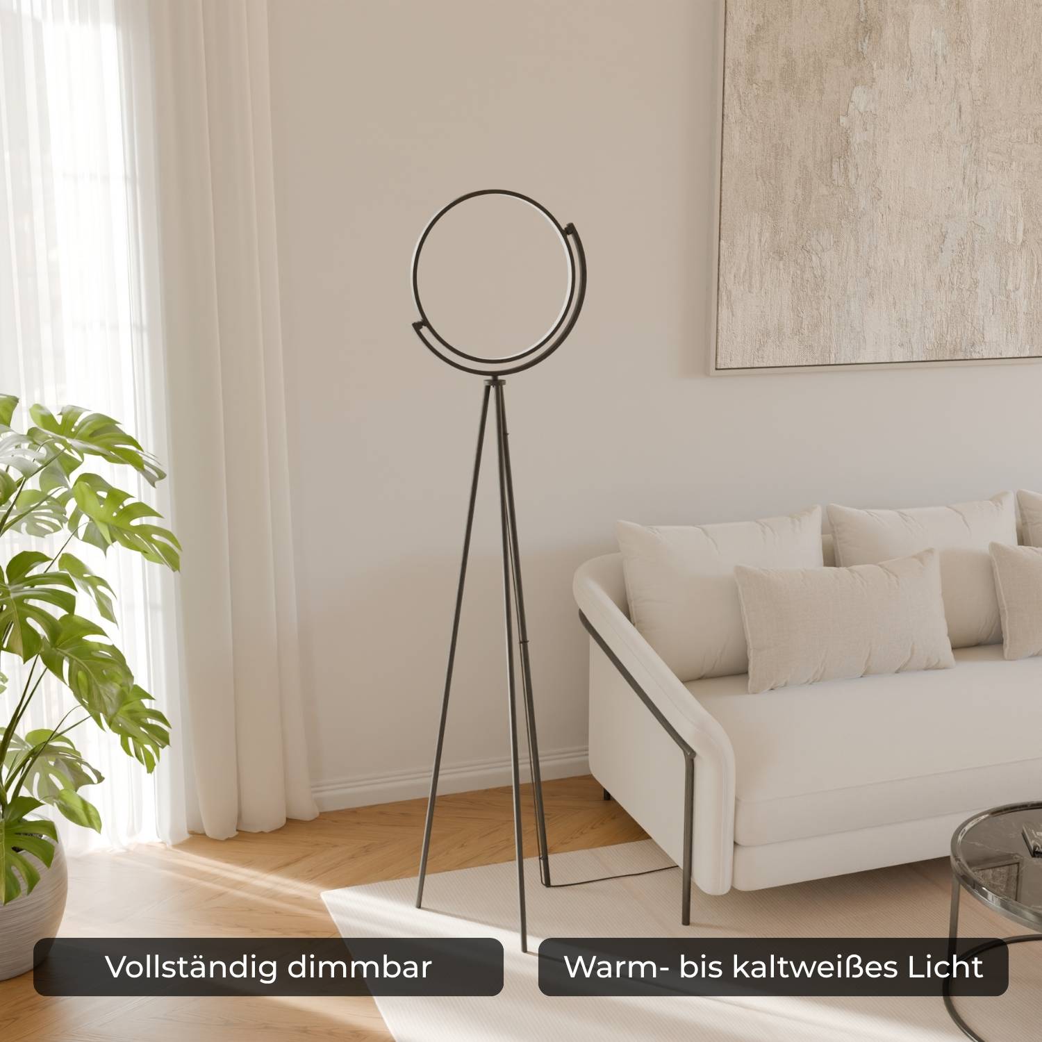 Lampa Stojąca LED Designerska z Obracanym Kloszem | Nowoczesna Lampa Podłogowa