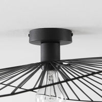 Lampa Sufitowa Czarna Metalowa | Industrialny Plafon Nowoczesny