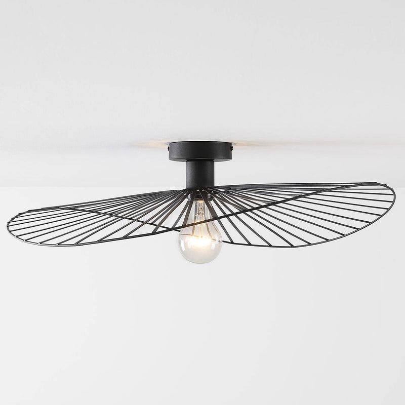 Lampa Sufitowa Czarna Metalowa | Industrialny Plafon Nowoczesny