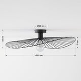 Lampa Sufitowa Czarna Metalowa | Industrialny Plafon Nowoczesny