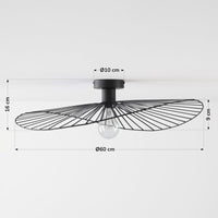 Lampa Sufitowa Czarna Metalowa | Industrialny Plafon Nowoczesny