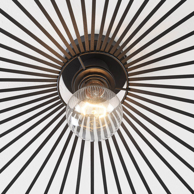 Lampa Sufitowa Czarna Metalowa | Industrialny Plafon Nowoczesny