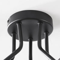 Lampa Sufitowa z 5 Kloszami Szklanymi | Designerski Plafon LED do Salonu