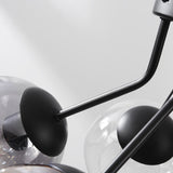 Lampa Sufitowa z 5 Kloszami Szklanymi | Designerski Plafon LED do Salonu