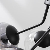 Lampa Sufitowa z 5 Kloszami Szklanymi | Designerski Plafon LED do Salonu