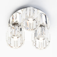 Lampa Sufitowa Kryształowa | Chromowana Lampa z Eleganckim Wykończeniem