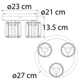 Lampa Sufitowa Kryształowa | Chromowana Lampa z Eleganckim Wykończeniem