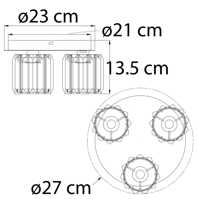 Lampa Sufitowa Kryształowa | Chromowana Lampa z Eleganckim Wykończeniem