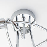 Lampa Sufitowa 3-Punktowa Chromowana | Nowoczesna Lampa z Kloszami Kryształowymi