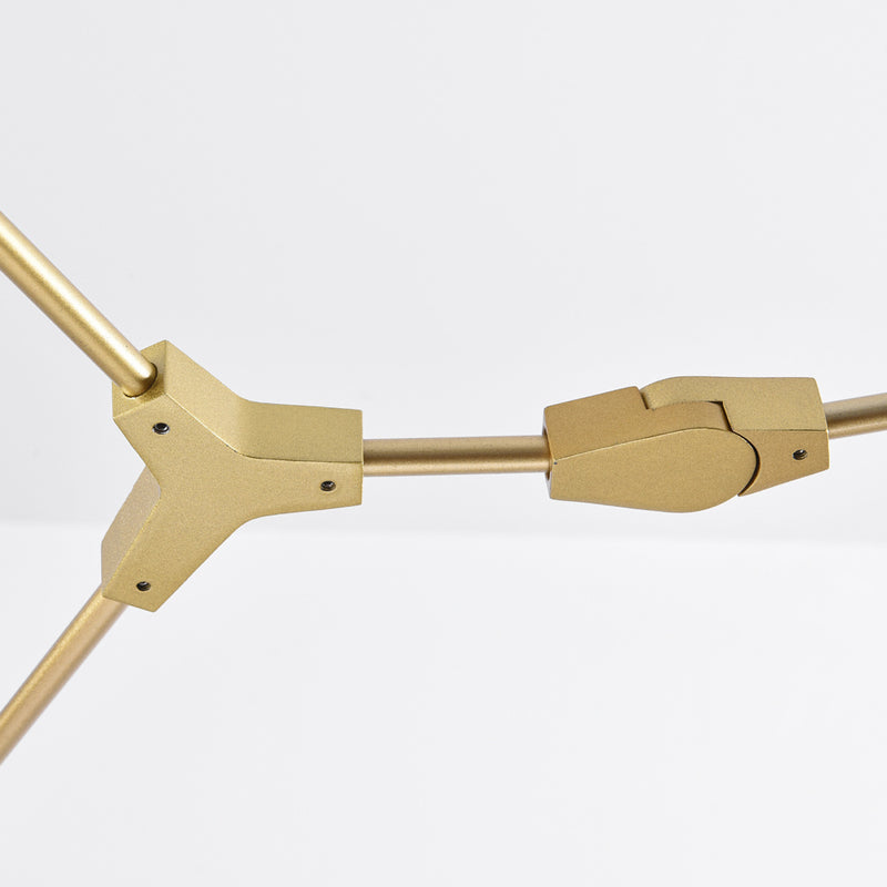 Lampa Wisząca Złota 7-Punktowa | Nowoczesna Lampa Sufitowa z Kloszami Szklanymi