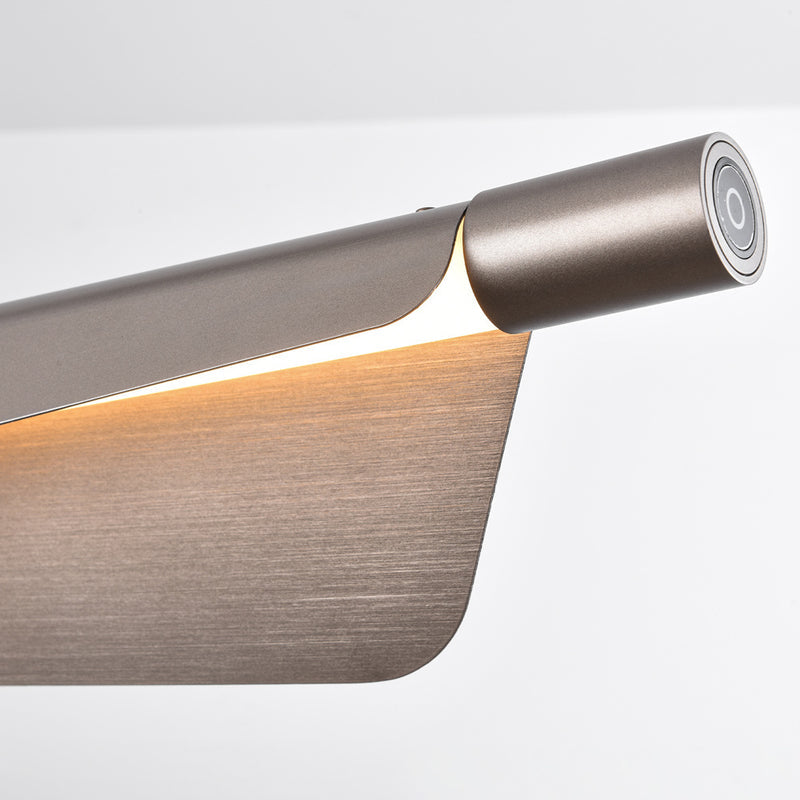 Lampa Wisząca Szara Szczotkowana | Nowoczesna Lampa LED 3-Stopniowo Ściemniana