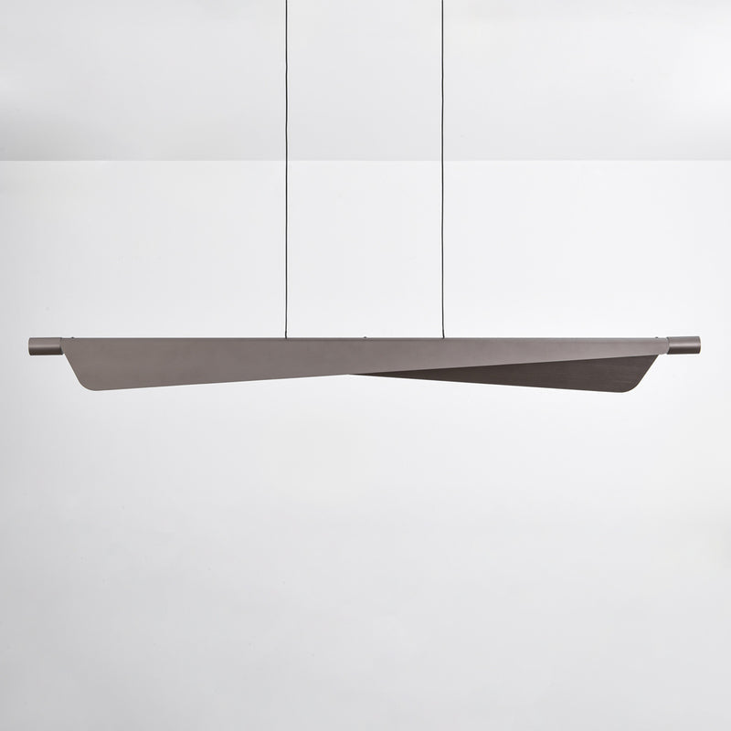 Lampa Wisząca Szara Szczotkowana | Nowoczesna Lampa LED 3-Stopniowo Ściemniana