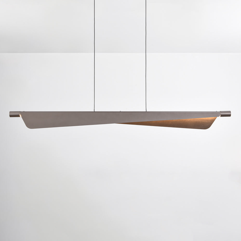 Lampa Wisząca Szara Szczotkowana | Nowoczesna Lampa LED 3-Stopniowo Ściemniana