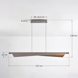 Lampa Wisząca Szara Szczotkowana | Nowoczesna Lampa LED 3-Stopniowo Ściemniana